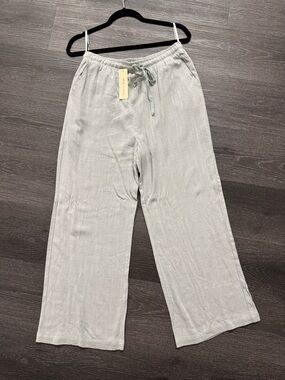 Doe & Rae Light Sage Wide-Leg Pull-On Pants